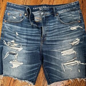 Men’s American Eagle cut off denim shorts sz 34